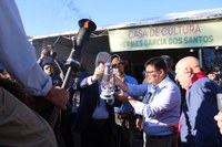 Chama do Carijo é recebida na Casa de Cultura