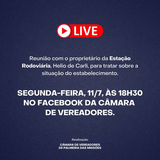 Live com o Proprietário da Estação Rodoviária