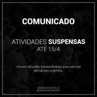 Resolução da Mesa Diretora suspende Atividades presenciais até o dia 15 de Abril