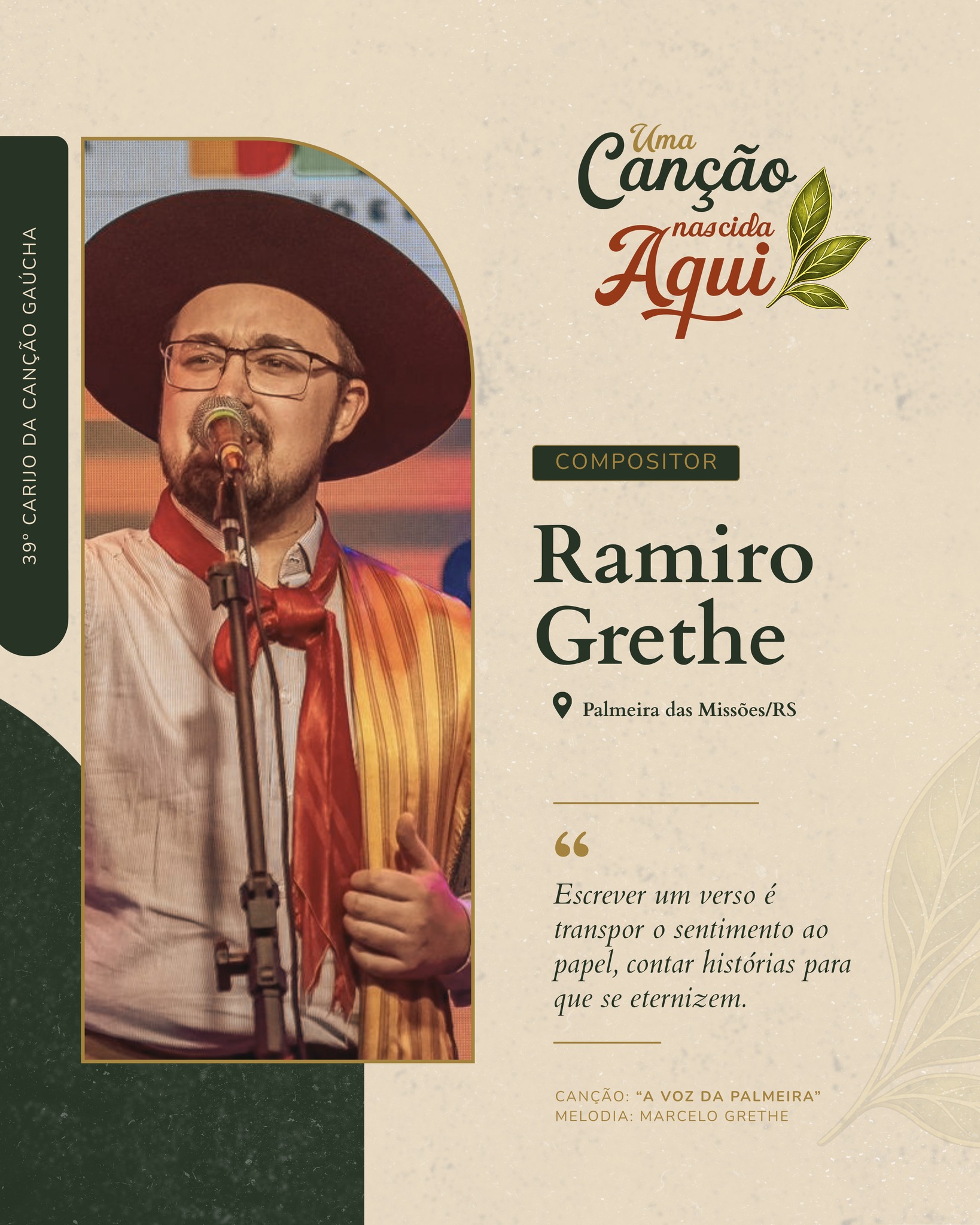 Uma Canção Nascida Aqui: “A Voz da Palmeira” – Letra: Ramiro Grethe
